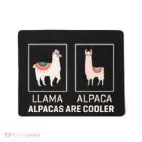 Llama Vs Alpaca Alpacas Are Cooler Funny Alpaca Lover Mousepad thumb 0