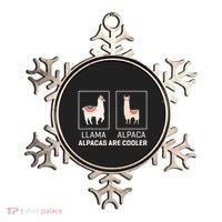 Llama Vs Alpaca Alpacas Are Cooler Funny Alpaca Lover Ornament thumb 0