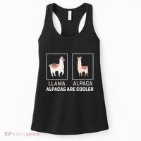 Llama Vs Alpaca Alpacas Are Cooler Funny Alpaca Lover Women's Tank Top thumb 0
