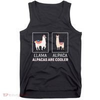 Llama Vs Alpaca Alpacas Are Cooler Funny Alpaca Lover Tank Top thumb 0