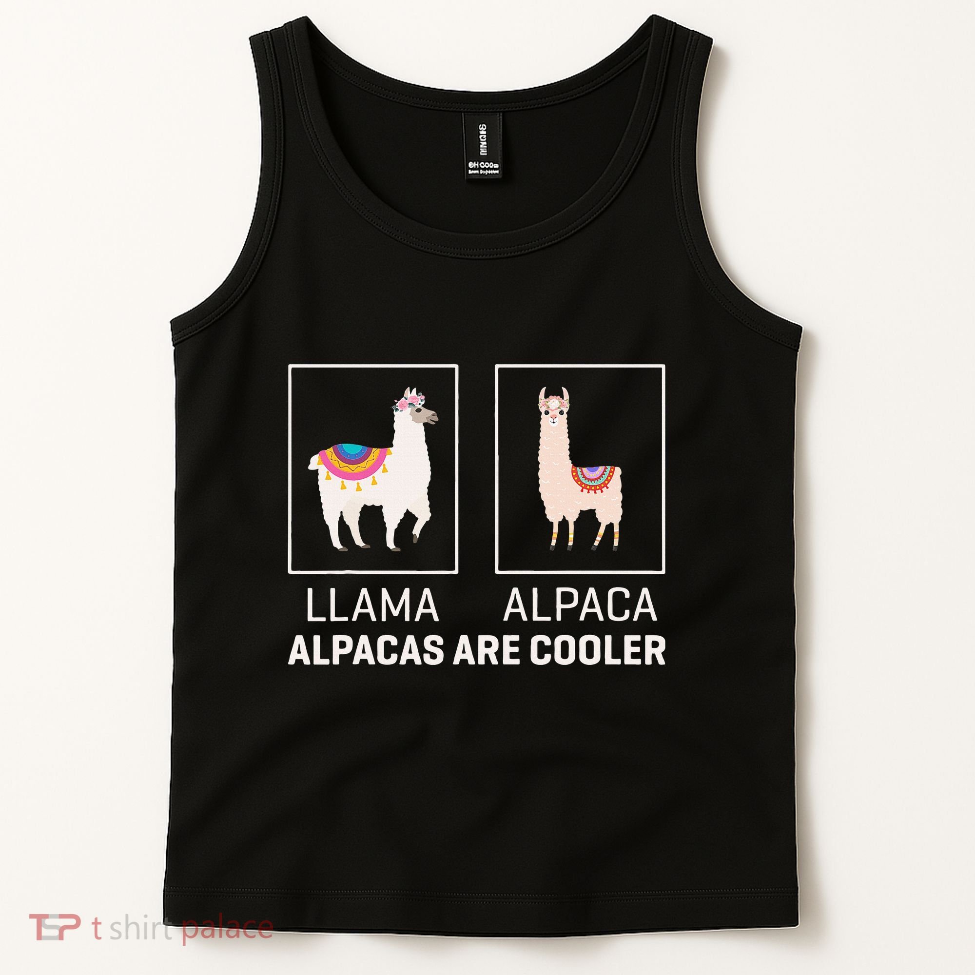 Llama Vs Alpaca Alpacas Are Cooler Funny Alpaca Lover Tank Top