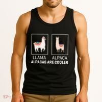 Llama Vs Alpaca Alpacas Are Cooler Funny Alpaca Lover Tank Top thumb 3