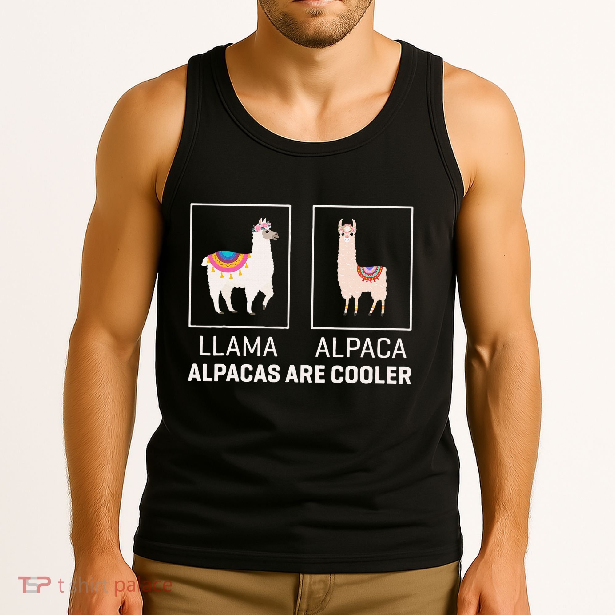 Llama Vs Alpaca Alpacas Are Cooler Funny Alpaca Lover Tank Top