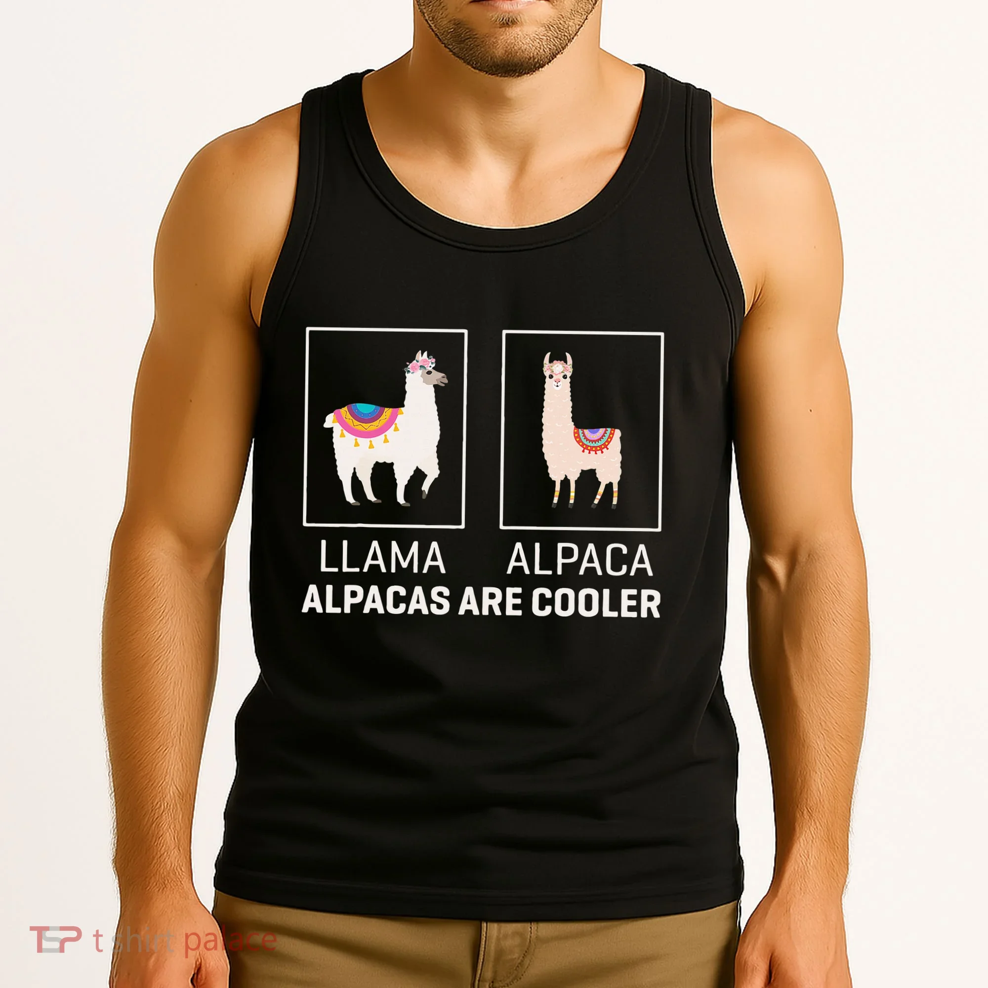 Llama Vs Alpaca Alpacas Are Cooler Funny Alpaca Lover Tank Top