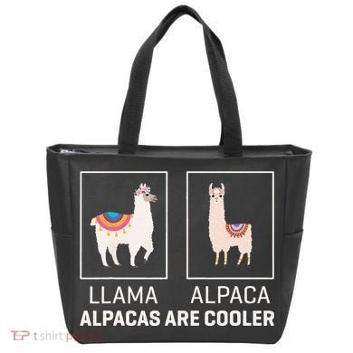 Llama Vs Alpaca Alpacas Are Cooler Funny Alpaca Lover Tote Bag