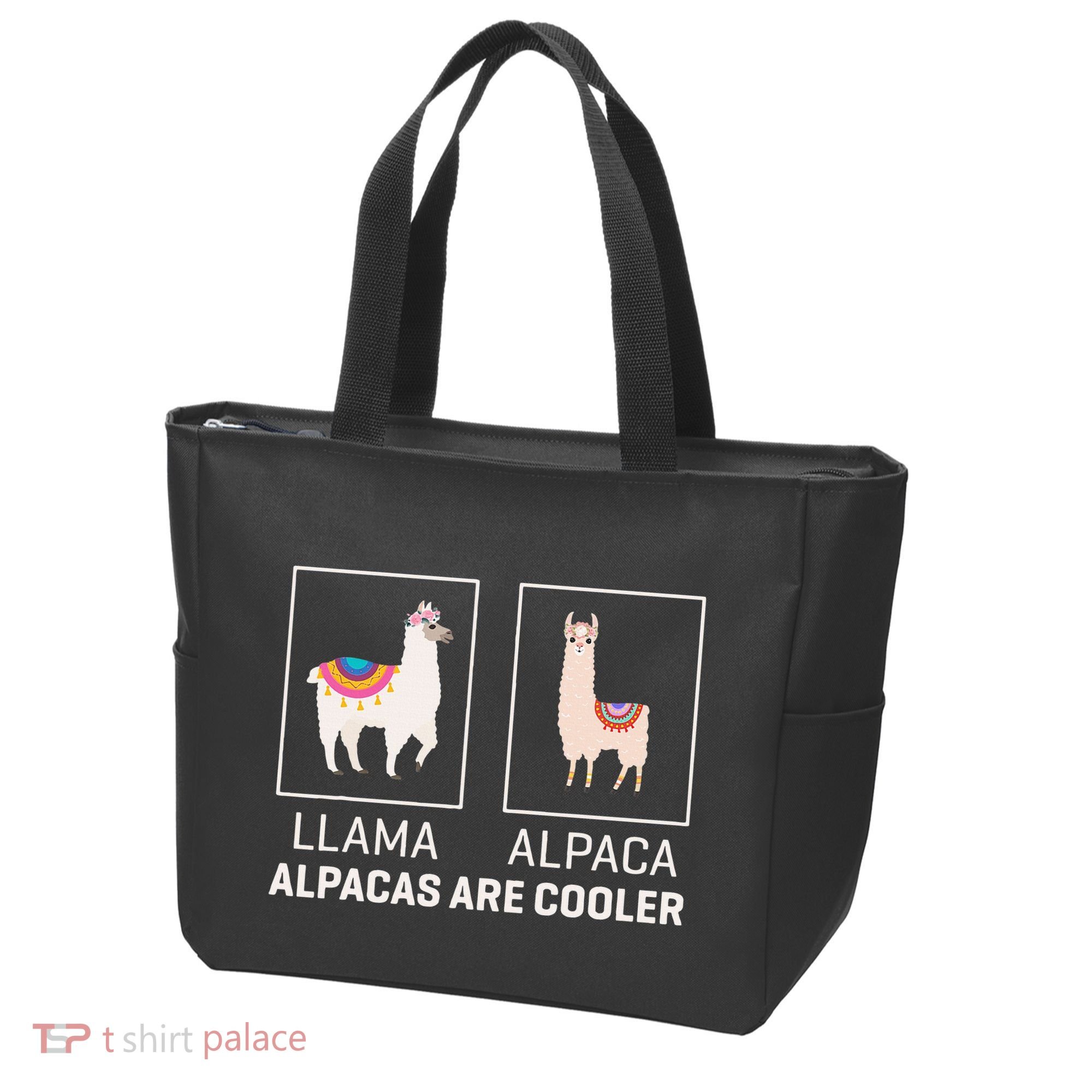 Llama Vs Alpaca Alpacas Are Cooler Funny Alpaca Lover Tote Bag