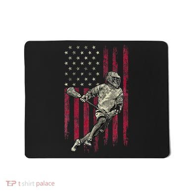 Lacrosse Vintage American Flag Mousepad