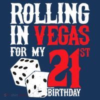 Las Vegas Birthday Party - Rolling in Vegas - 21st Birthday Long Sleeve Shirt thumb 2