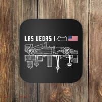 Las Vegas Circuit Us America Formula Racing Race Car Lovers Coaster thumb 0