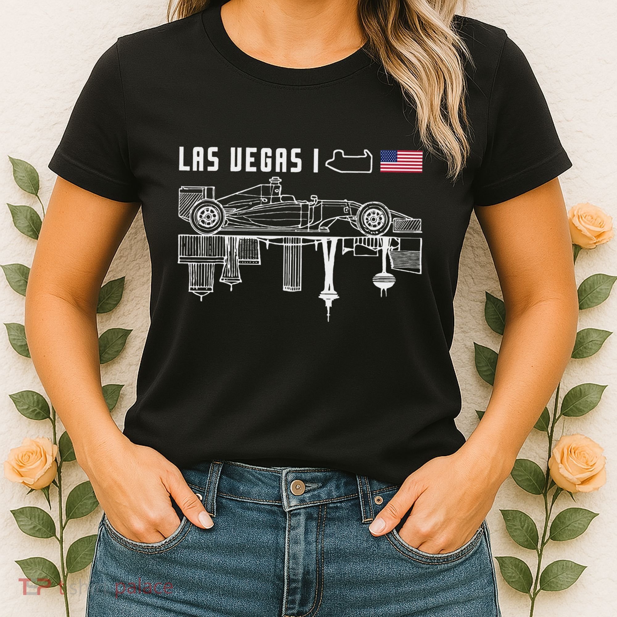 Las Vegas Circuit Us America Formula Racing Race Car Lovers Women's T-Shirt