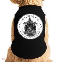 Lake View Compass Michigan Logo Doggie Tank thumb 0