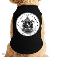 Lake View Compass Michigan Logo Doggie Tank thumb 0