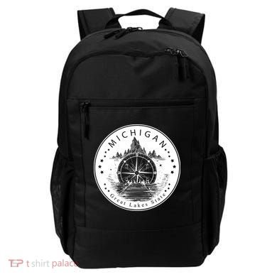 Lake View Compass Michigan Logo Backpack