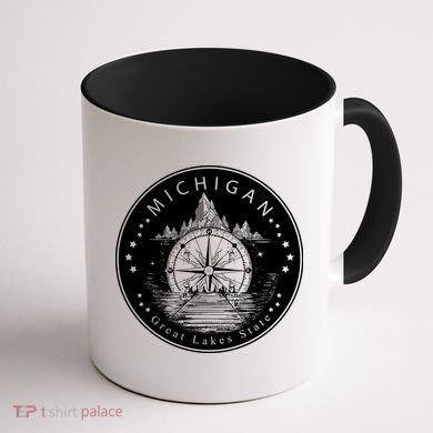Lake View Compass Michigan Logo Coffee Mug back