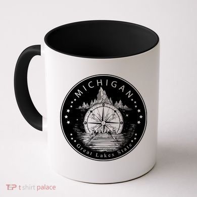 Lake View Compass Michigan Logo Coffee Mug