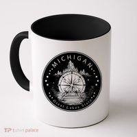 Lake View Compass Michigan Logo Coffee Mug thumb 0