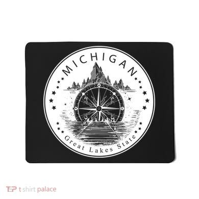 Lake View Compass Michigan Logo Mousepad