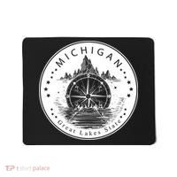 Lake View Compass Michigan Logo Mousepad thumb 0
