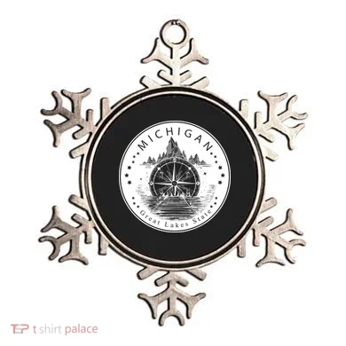 Lake View Compass Michigan Logo Ornament