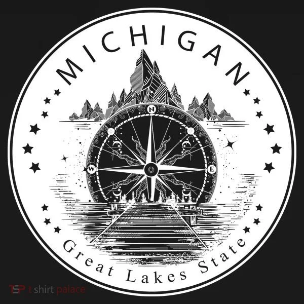 Lake View Compass Michigan Logo Toddler Hoodie