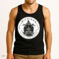 Lake View Compass Michigan Logo Tank Top thumb 3