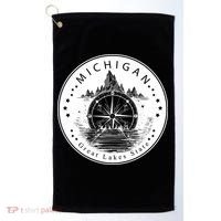 Lake View Compass Michigan Logo Golf Towel thumb 0