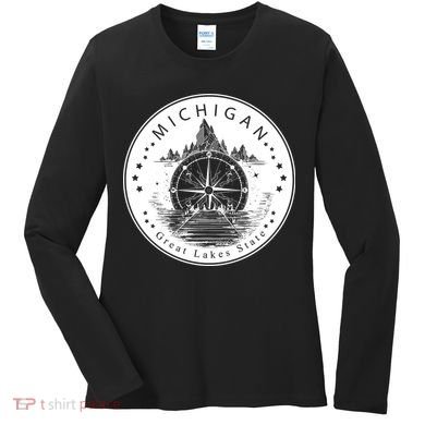 Lake View Compass Michigan Logo Women's Long Sleeve Shirt