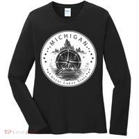 Lake View Compass Michigan Logo Women's Long Sleeve Shirt thumb 0