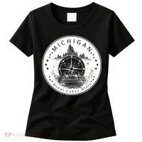Lake View Compass Michigan Logo Women's T-Shirt thumb 0