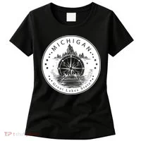 Lake View Compass Michigan Logo Women's T-Shirt thumb 0