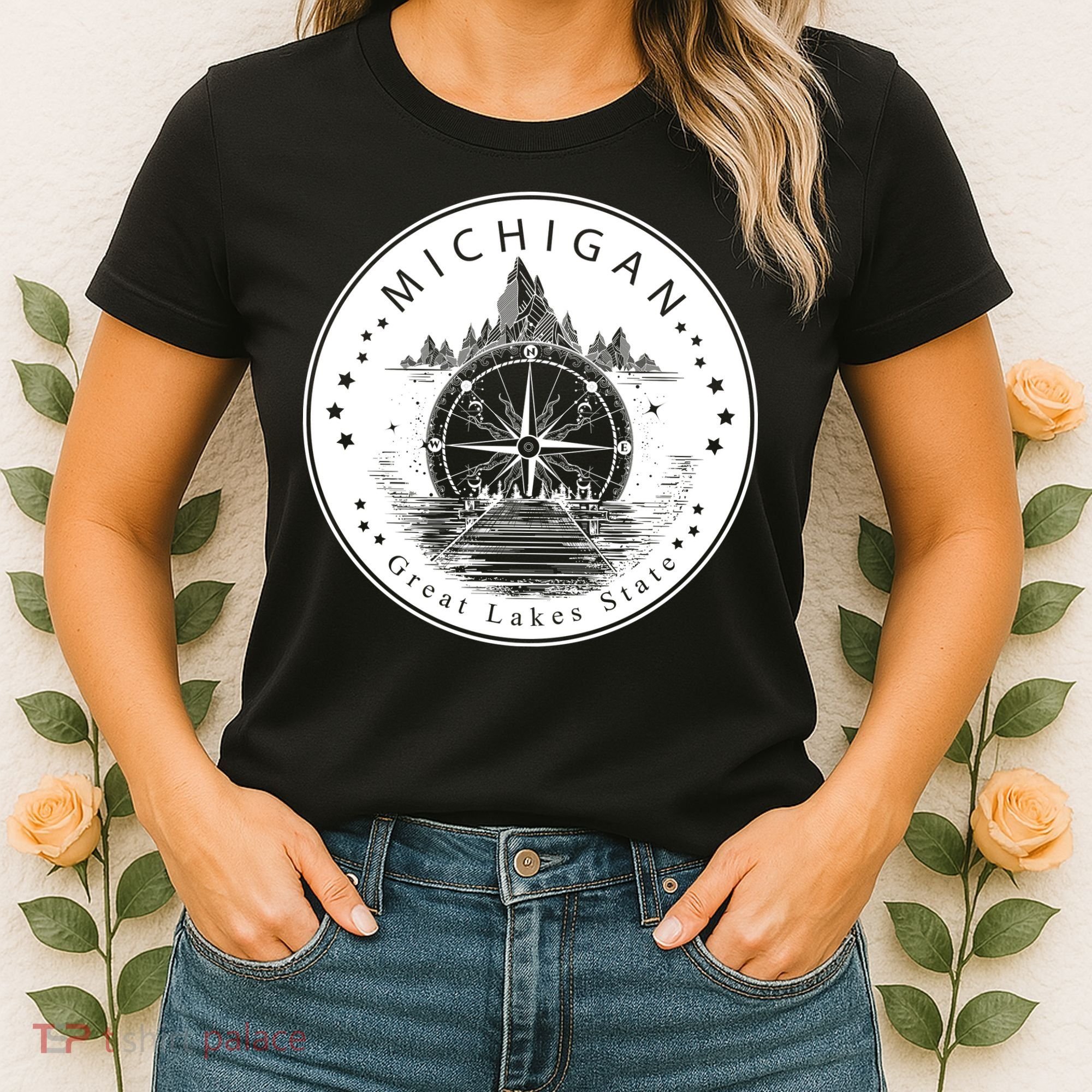 Lake View Compass Michigan Logo Women's T-Shirt