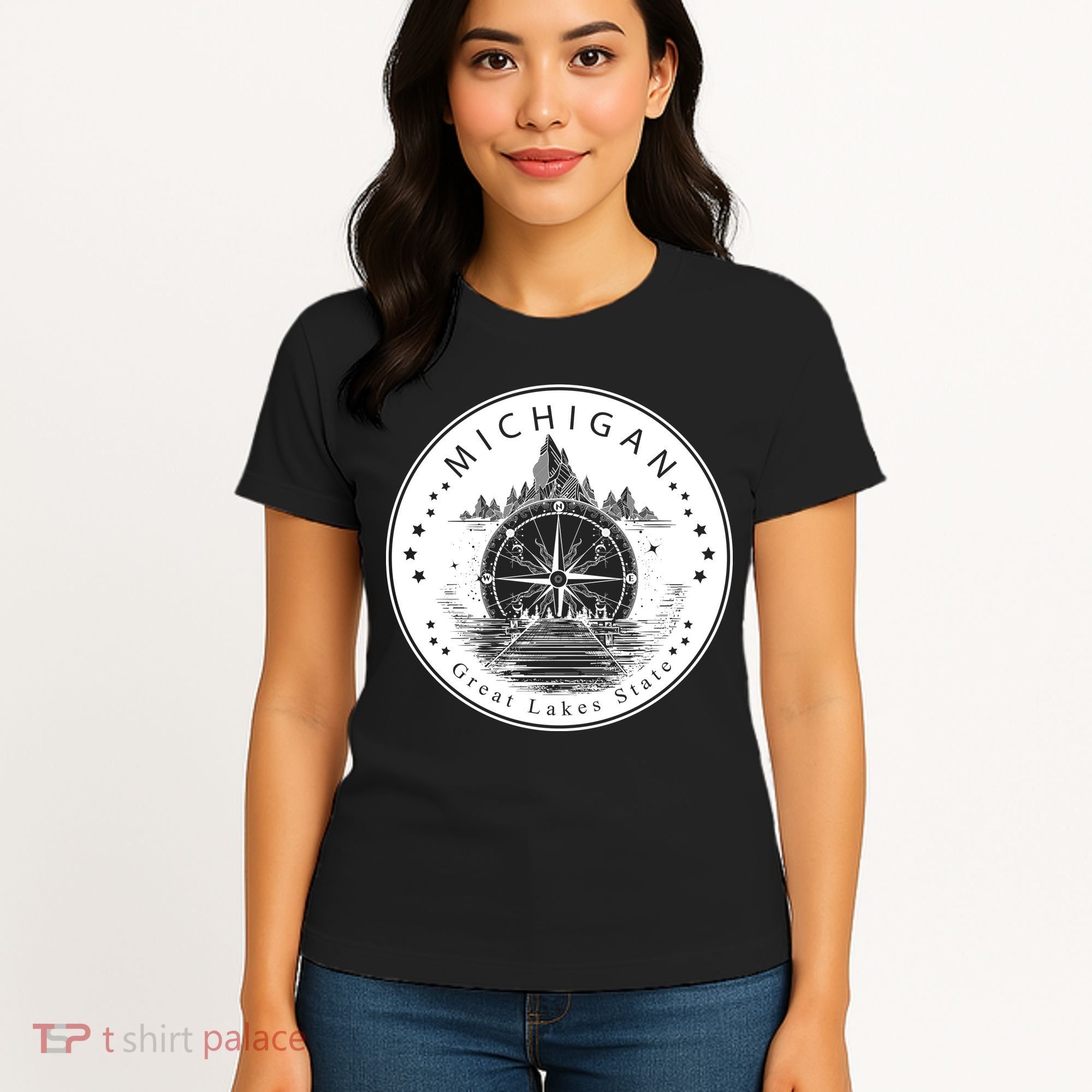 Lake View Compass Michigan Logo Women's T-Shirt
