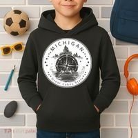 Lake View Compass Michigan Logo Kids Hoodie thumb 2