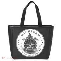 Lake View Compass Michigan Logo Tote Bag thumb 0
