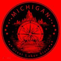 Lake View Compass Michigan Logo Santa Hat thumb 1