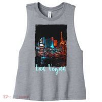 Las Vegas City Visiting Las Vegas Love Las Vegas Women's Racerback Cropped Tank thumb 0