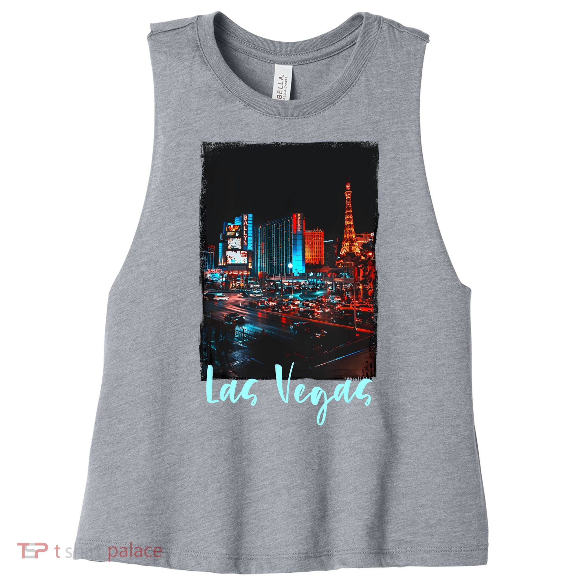 Las Vegas City Visiting Las Vegas Love Las Vegas Women's Racerback Cropped Tank