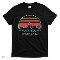 Las Vegas City Skyline Retro 80s Style T-Shirt thumb 0