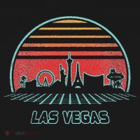 Las Vegas City Skyline Retro 80s Style Women's Hoodie thumb 2