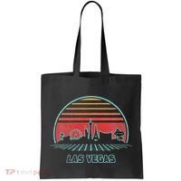 Las Vegas City Skyline Retro 80s Style Tote Bag thumb 0