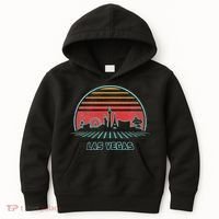 Las Vegas City Skyline Retro 80s Style Kids Hoodie thumb 0