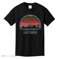 Las Vegas City Skyline Retro 80s Style Kids T-Shirt thumb 0