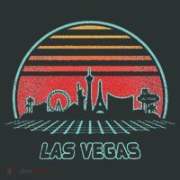 Las Vegas City Skyline Retro 80s Style Infant Baby Jersey Bodysuit thumb 2