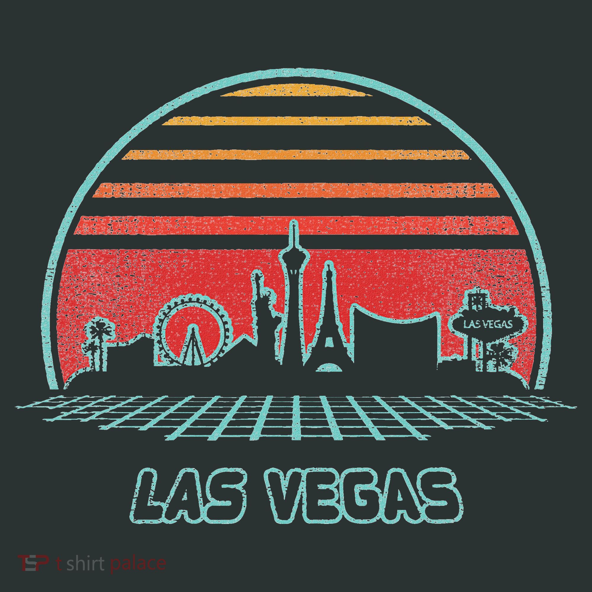Las Vegas City Skyline Retro 80s Style Infant Baby Jersey Bodysuit