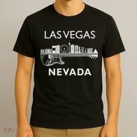 Las Vegas City Skyline Music Nevada Souvenir Las Vegas T-Shirt thumb 3