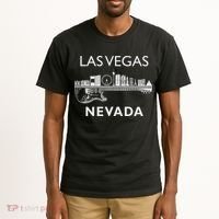 Las Vegas City Skyline Music Nevada Souvenir Las Vegas Tall T-Shirt thumb 2