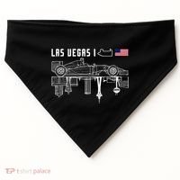 Las Vegas Circuit Us America Formula Racing Race Car Lovers USA-Made Doggie Bandana thumb 0