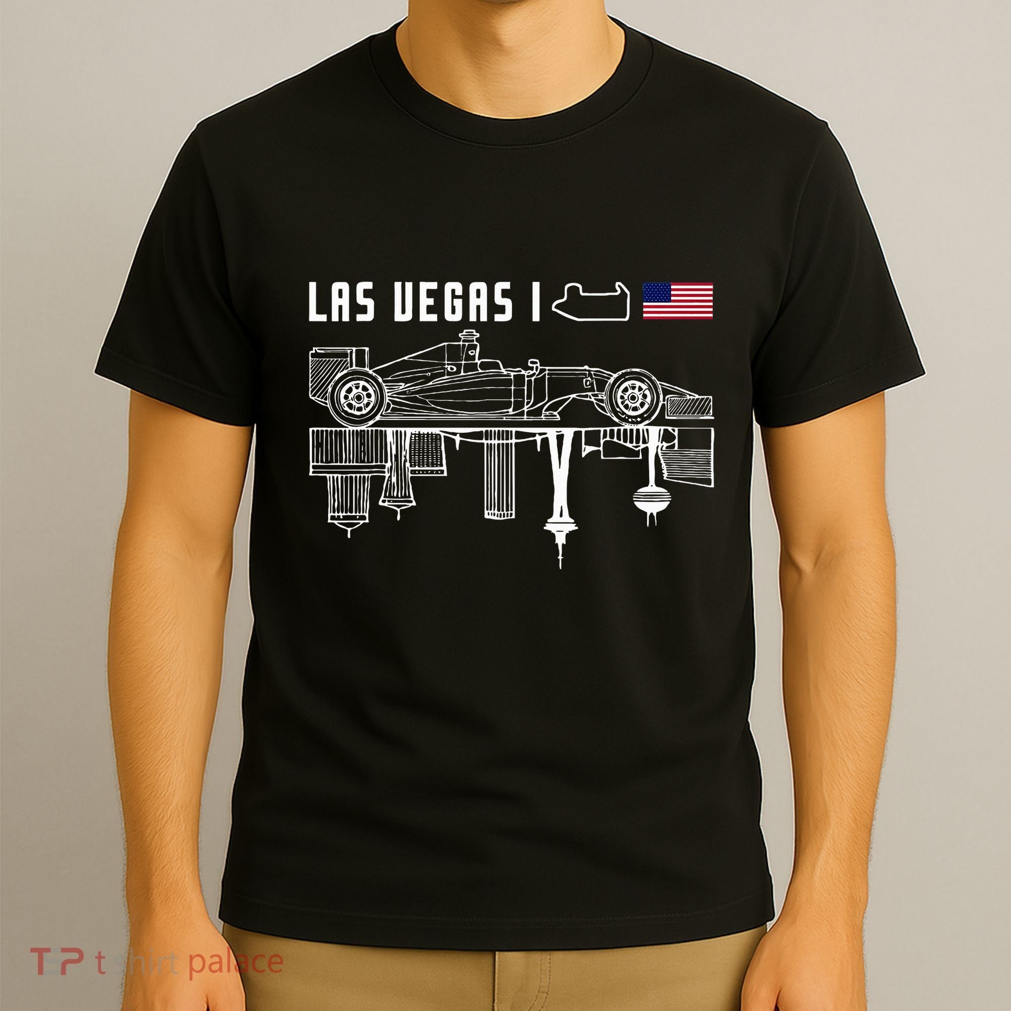 Las Vegas Circuit Us America Formula Racing Race Car Lovers T-Shirt