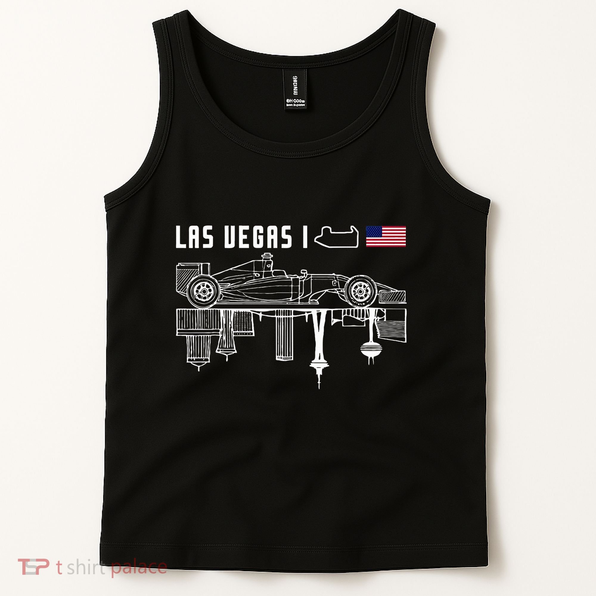 Las Vegas Circuit Us America Formula Racing Race Car Lovers Tank Top