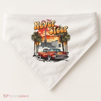 Las Vegas City That Never Sleeps USA-Made Doggie Bandana